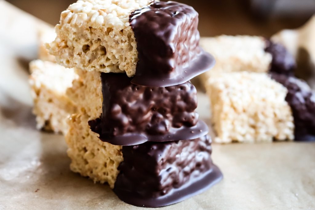 Chocolate-Covered Rice Krispies Treats Recipe